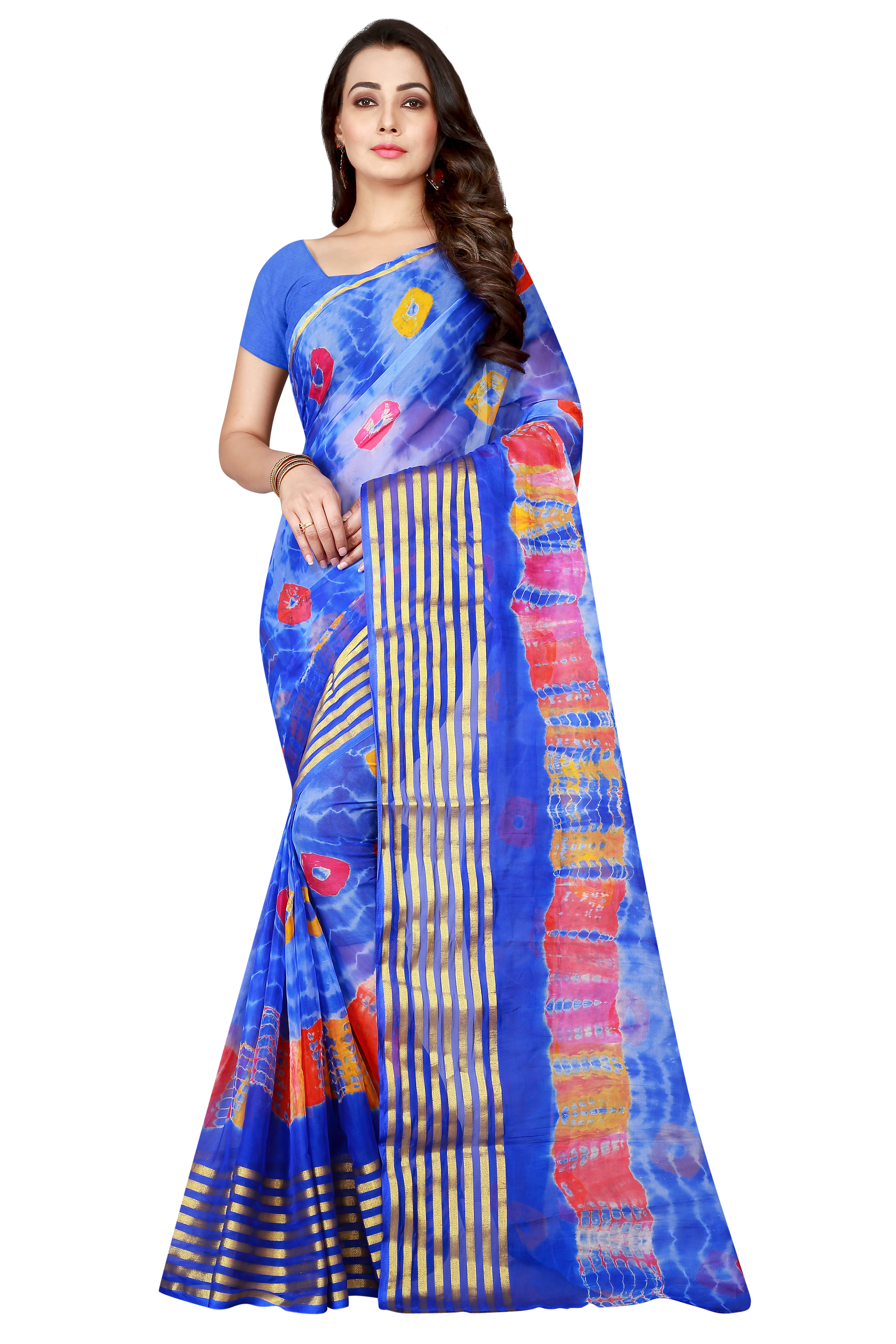Chiffon Bandhani Saree