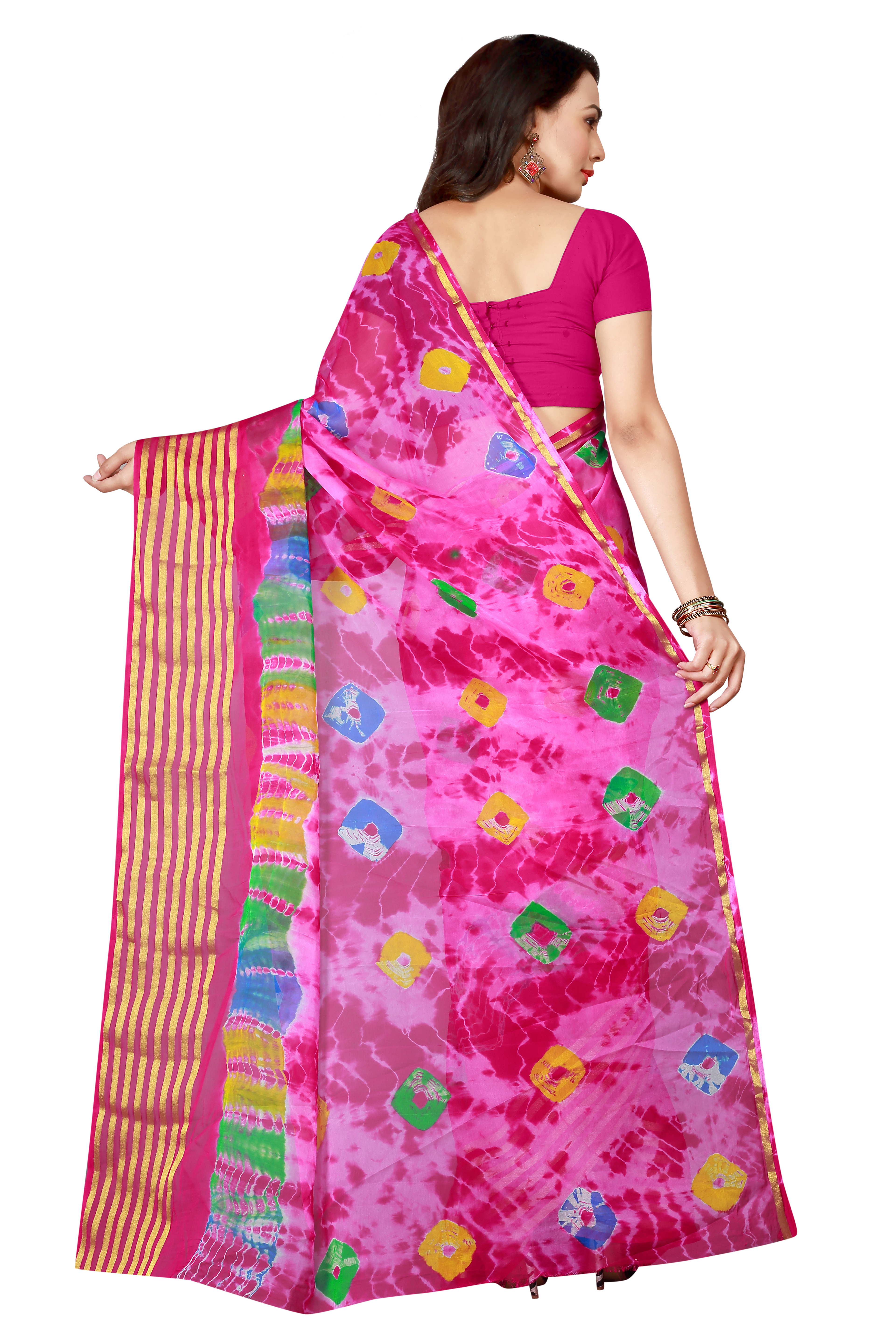 Chiffon Bandhani Saree