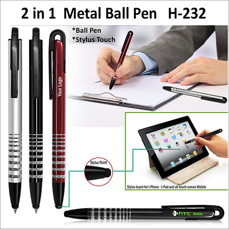 2 in 1 Metal Ball Pen H-232