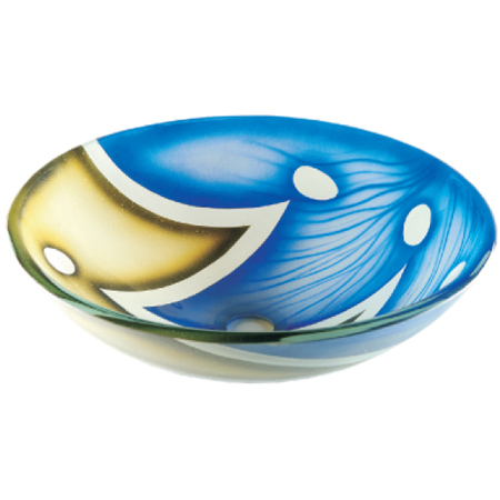 Modern Glass Bowl Wash Basin Size: 16 To 16 Inch