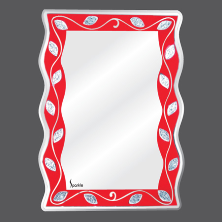 Floral Design Bathroom Mirror