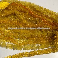 Natural Yellow Sapphire Handmade Drops Briolette Beads