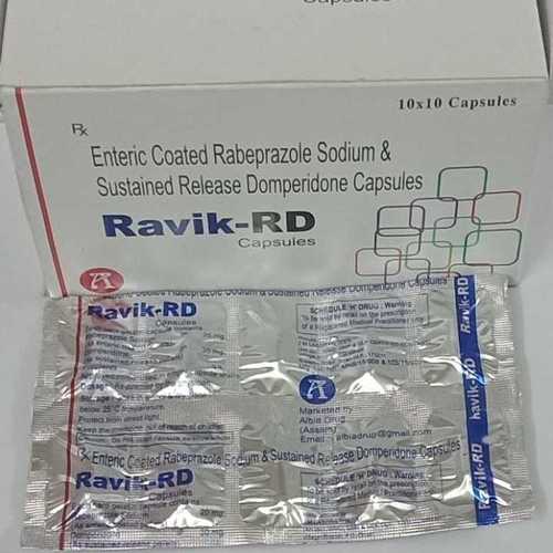 Domperidone Capsules - Rabeprazole Sodium 20mg, Domperidone 30mg (Alu-Alu) | Rapid Absorption, 96.3% Protein Binding, Liver Metabolism