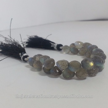 Natural Labradorite Faceted Onion Teardrop Briolette Beads