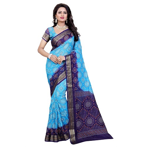 New Bandhani Border Saree
