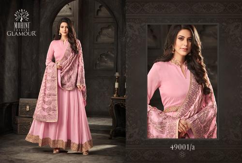 Pink Stylish  Heavy Work Anarkali Salwar Suits