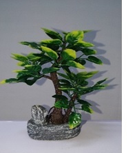 Artificial Small Plant - Plastic Material, 18 cm x 12 cm | Easy to Clean, PVC Coated, Ideal for Ceremony, Party, Home, and Wedding Decoration