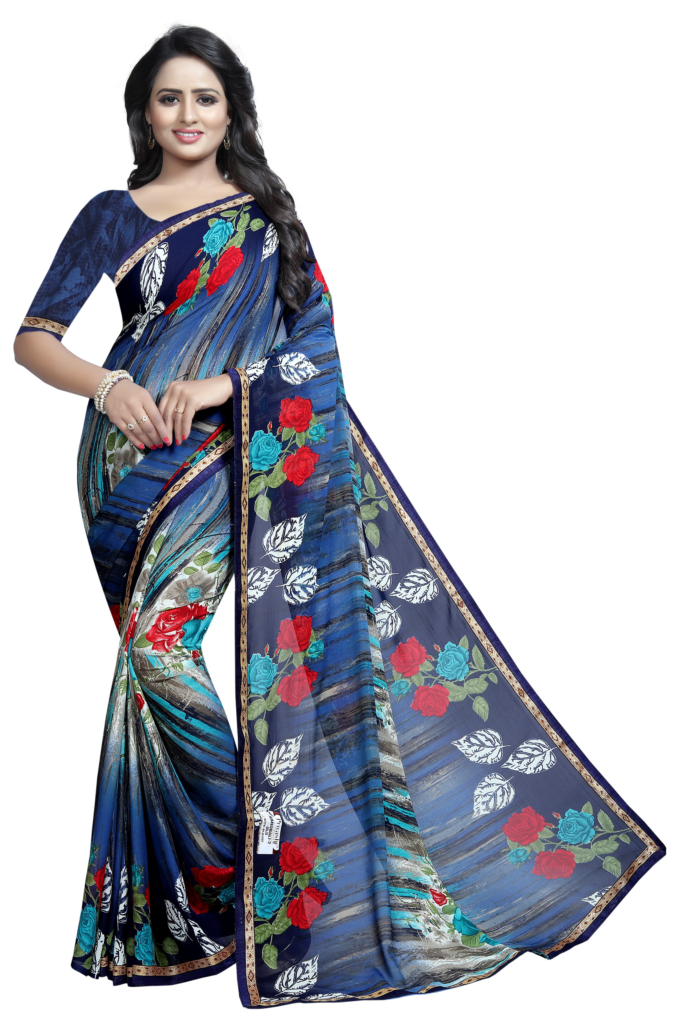 Georgette Saree With Border