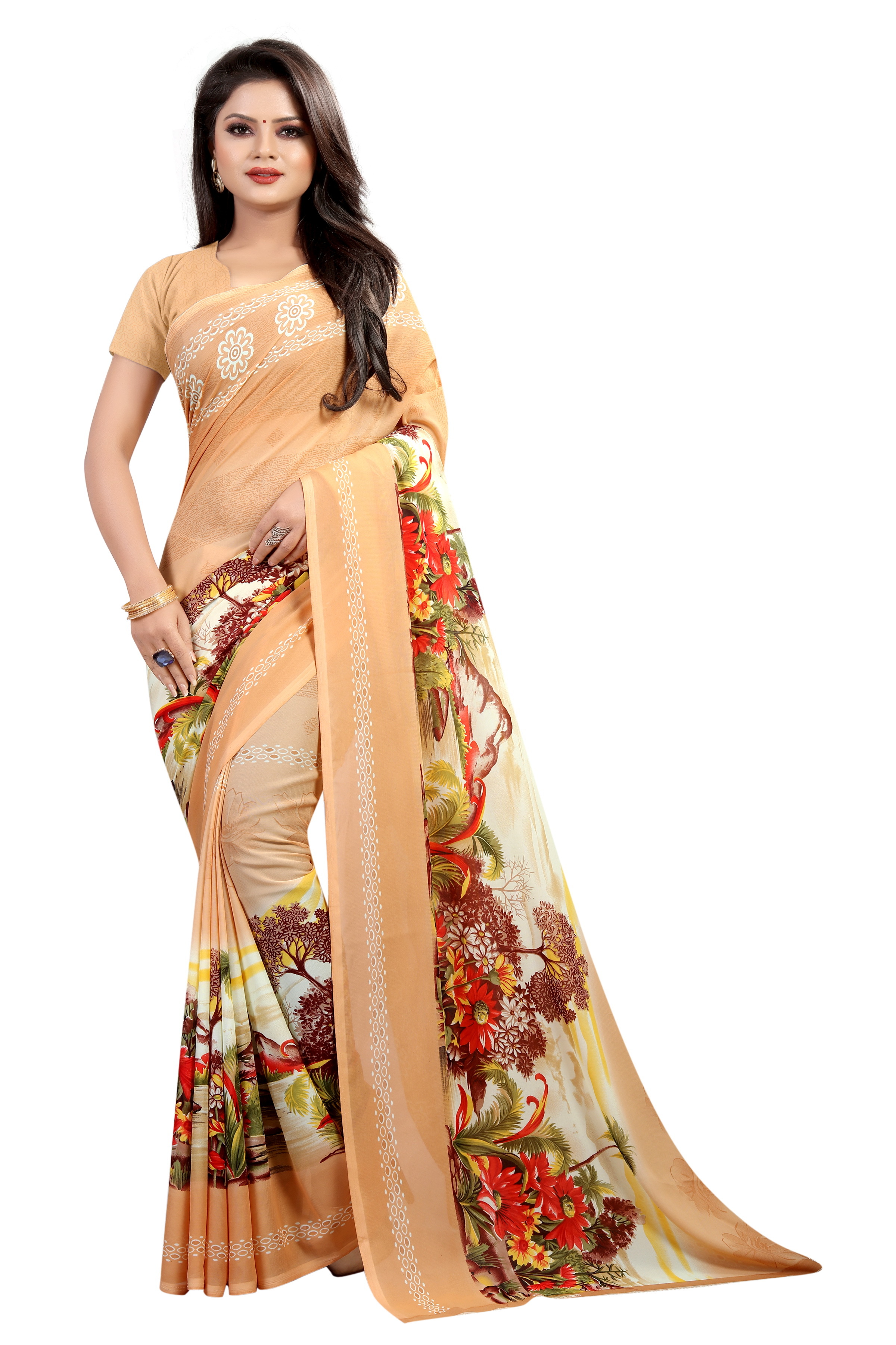 Fancy Manohari Georgette Saree