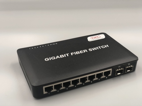 Reverse PoE Fiber Switch (8+2) 10/100/1000 with Battery Backup