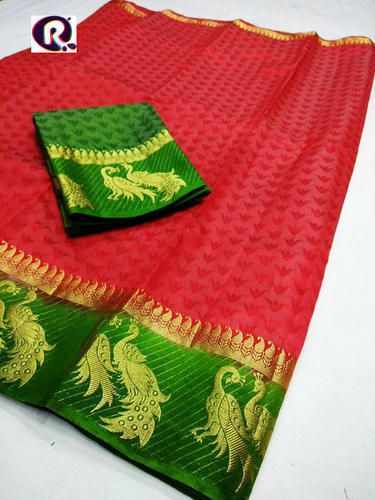Peacock Design Kanjivaram Silk Saree