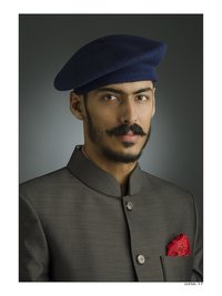 Beret Caps - 100% Pure Wool, Oval Shape Design In Spectrum Of Colors | Ethnic Style, Ventilated With Eyelets, Bound With Black Tape Or Leather