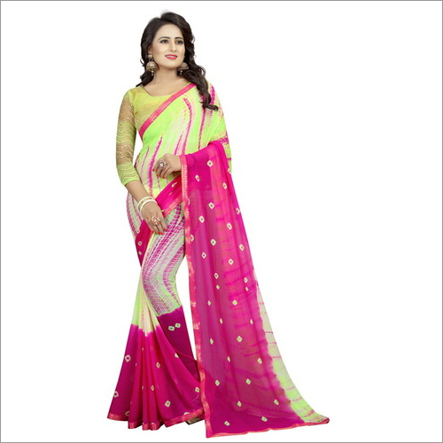 Printed Bandhni Saree