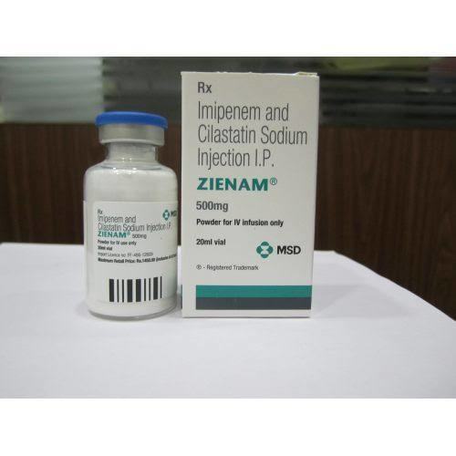 ZIENAM-500 ( ZienamA Cilastatin sodium 500 mg +Imipenem 500 mg.)