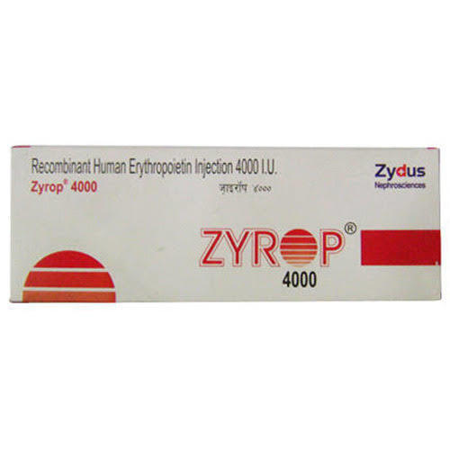 Zyrop - 2000 Iu Injection | Erythropoietin, Anemia Support, Kidney Disease, Cancer, Surgery Aid