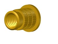 Brass Flange Head Insert - 3.55-12.3mm Diameter, Polished Brown Finish | High Impact Strength, Rust Proof, Symmetrical Round Shape