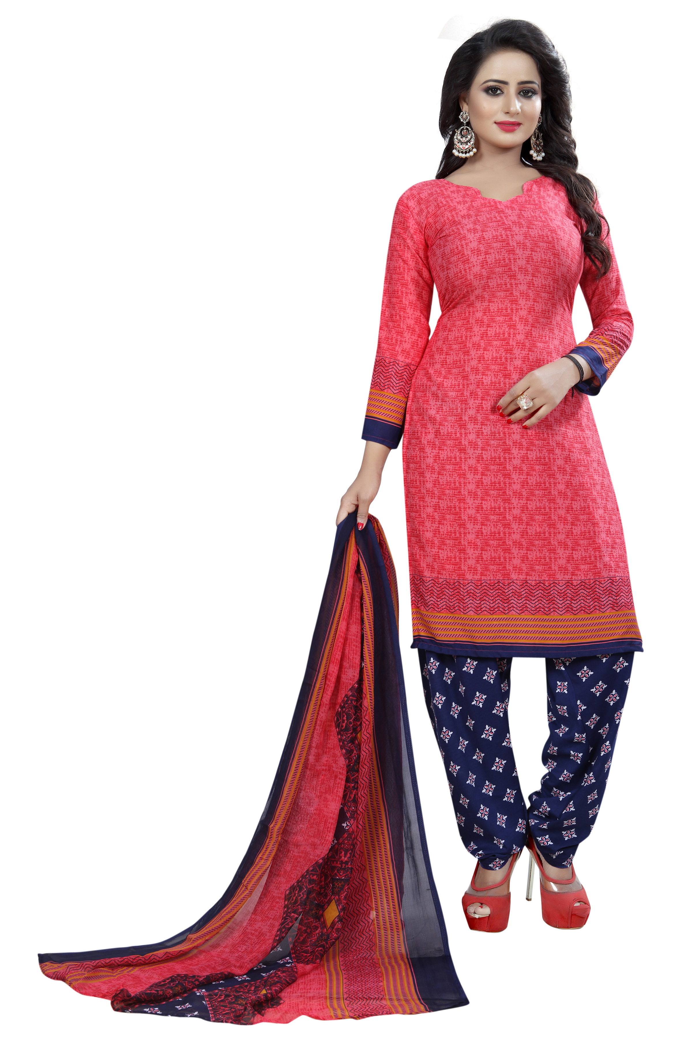 LADIES WEAR  PRINTED CREPE DRESS MATERIAL