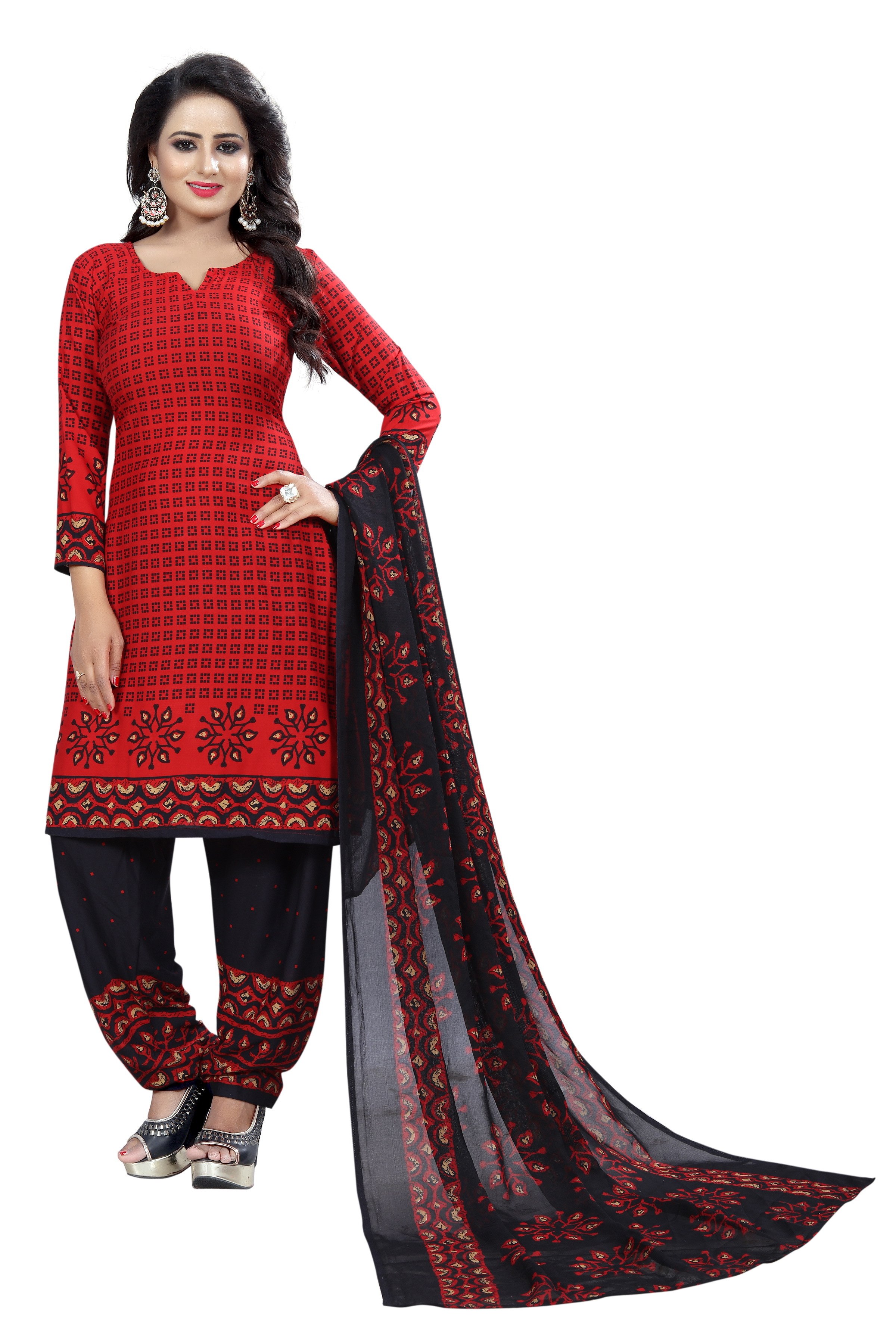 French Crepe Dress Material For Ladies