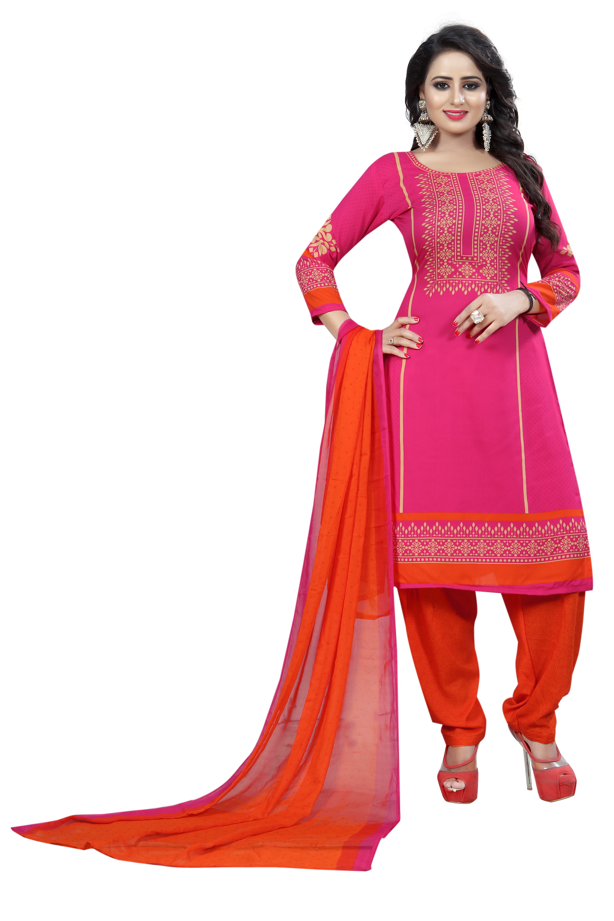 French Crepe Dress Material For Ladies