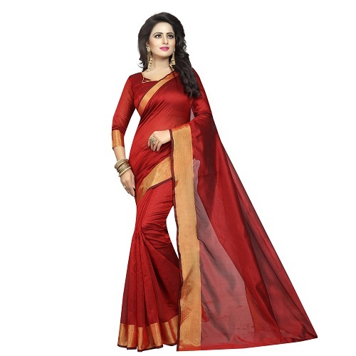 Cotton Designer Silk Saree