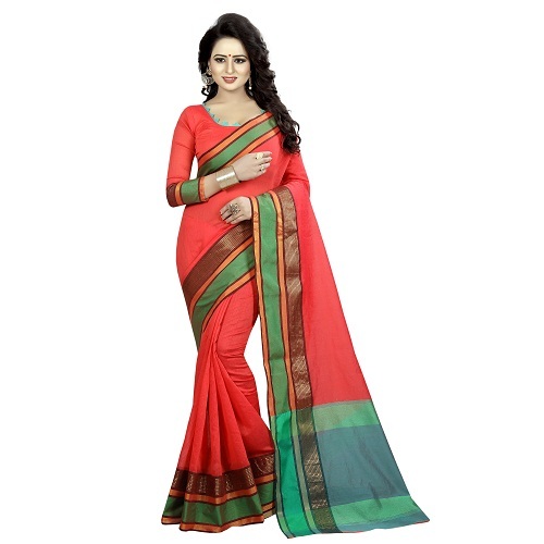 Cotton Plain Silk Saree