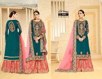 Stylish Straight Cut Plazzo Salwar Suits