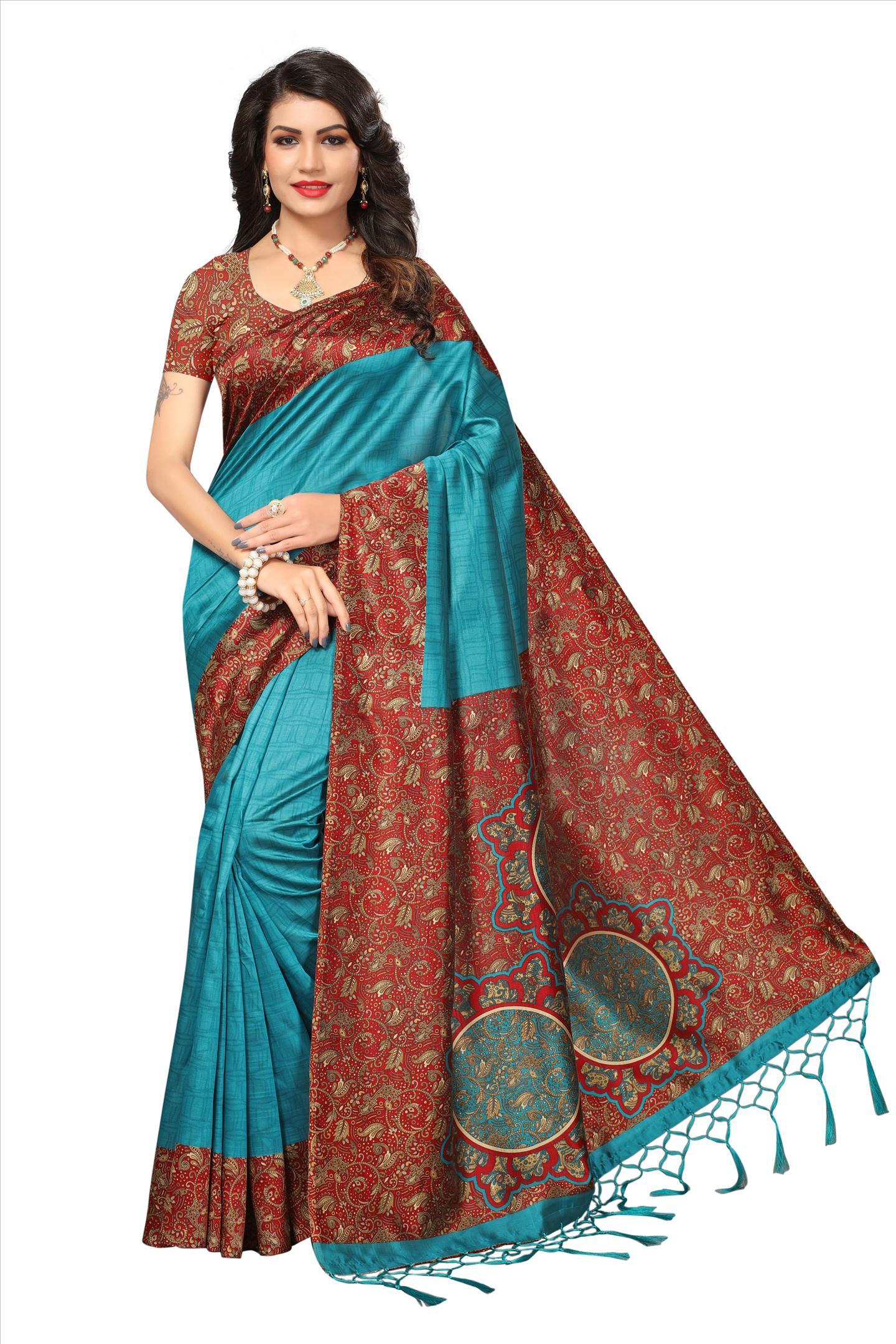 Mysore Silk Print Saree