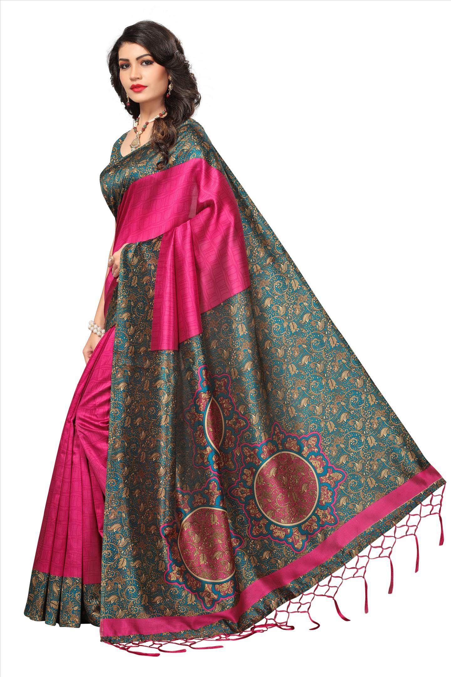 Mysore Silk Print Saree