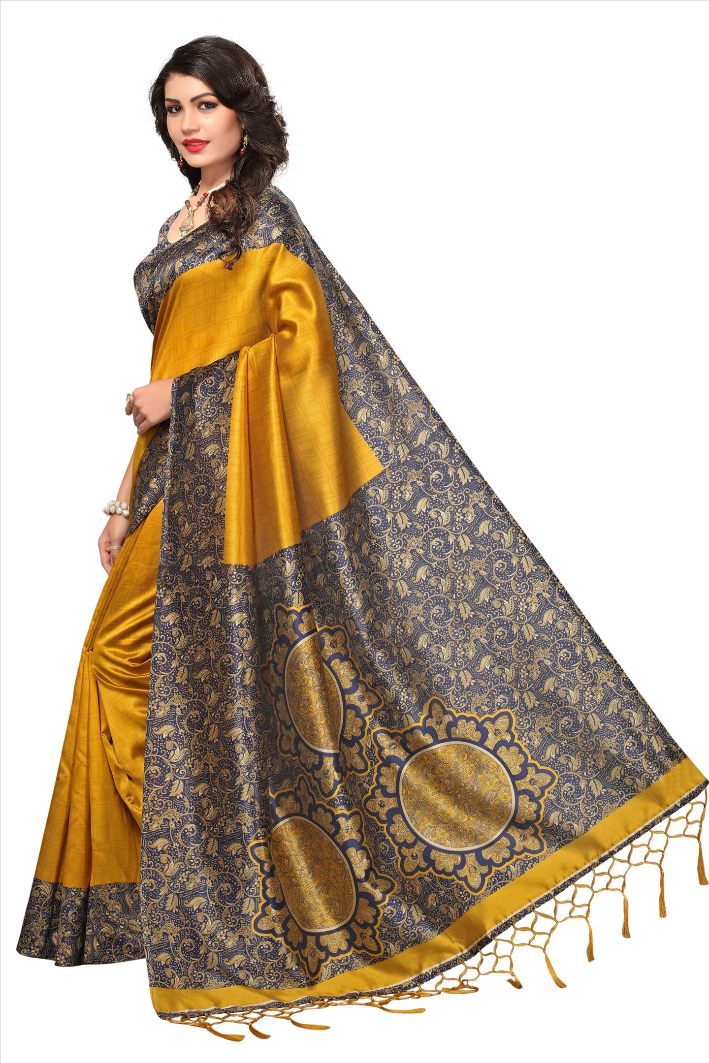 Mysore Silk Print Saree