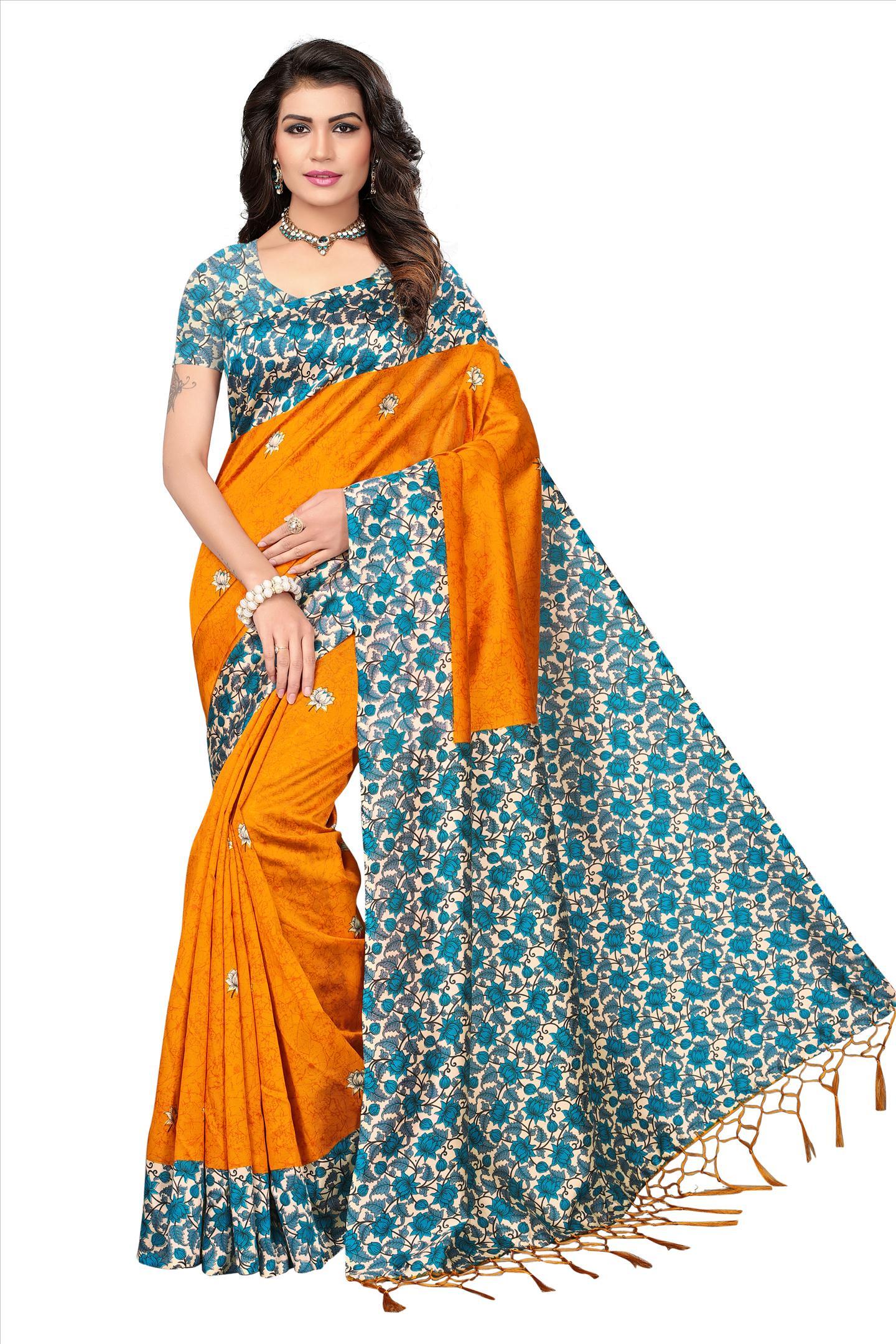 Mysore Silk Print Saree