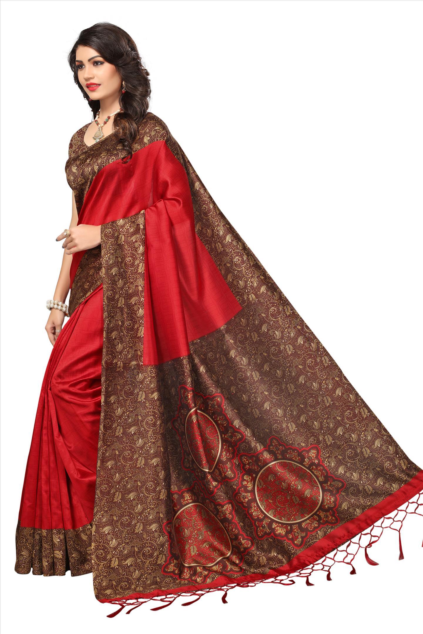 Mysore Silk Print Saree