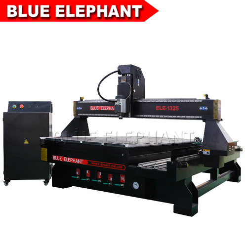 1325 - 4 Axis CNC Router with Rotary Device, 1300x2500x300mm - Thick Profiled Steel, High Precision Italy HSD Spindle, Mach3 Control System, Vacuum and T-slot Working Table
