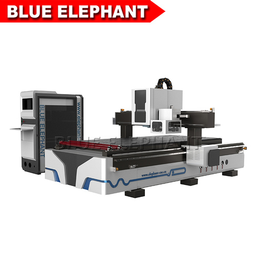 Black Blueelephant 1325 Wooden Furniture 3d Statues Making Machine Cnc Router With Carousel Tool Changer