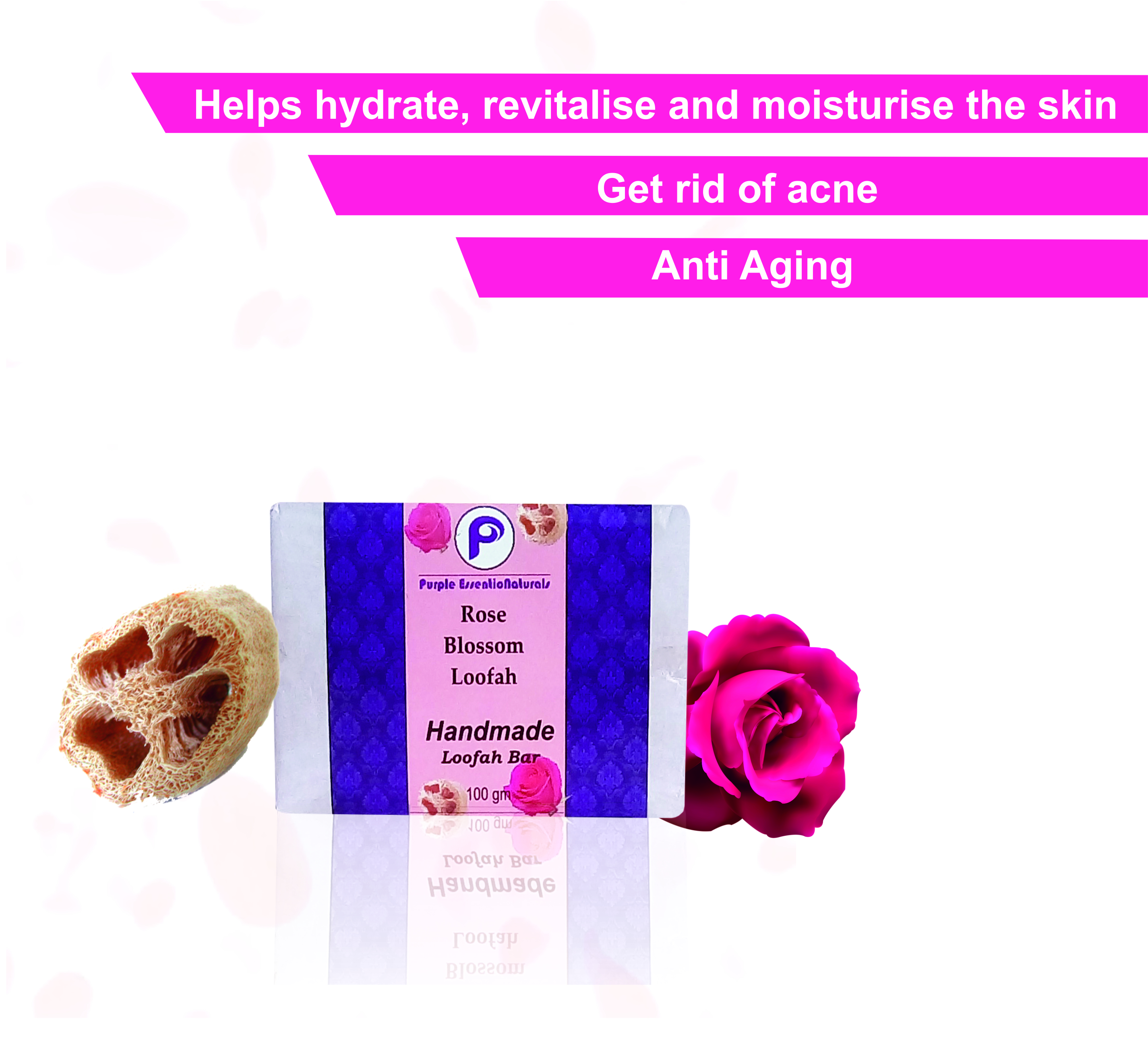 Rose Blossom Luffah Soap