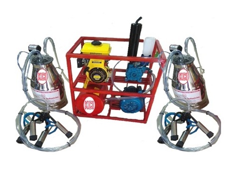 Double Bucket Milking Machine With Engine