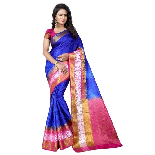 New Printed Cotton Silk Saree