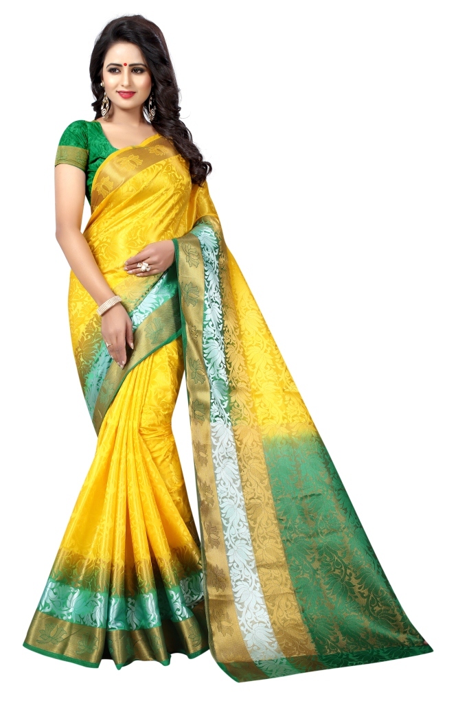 New Printed Cotton Silk Saree