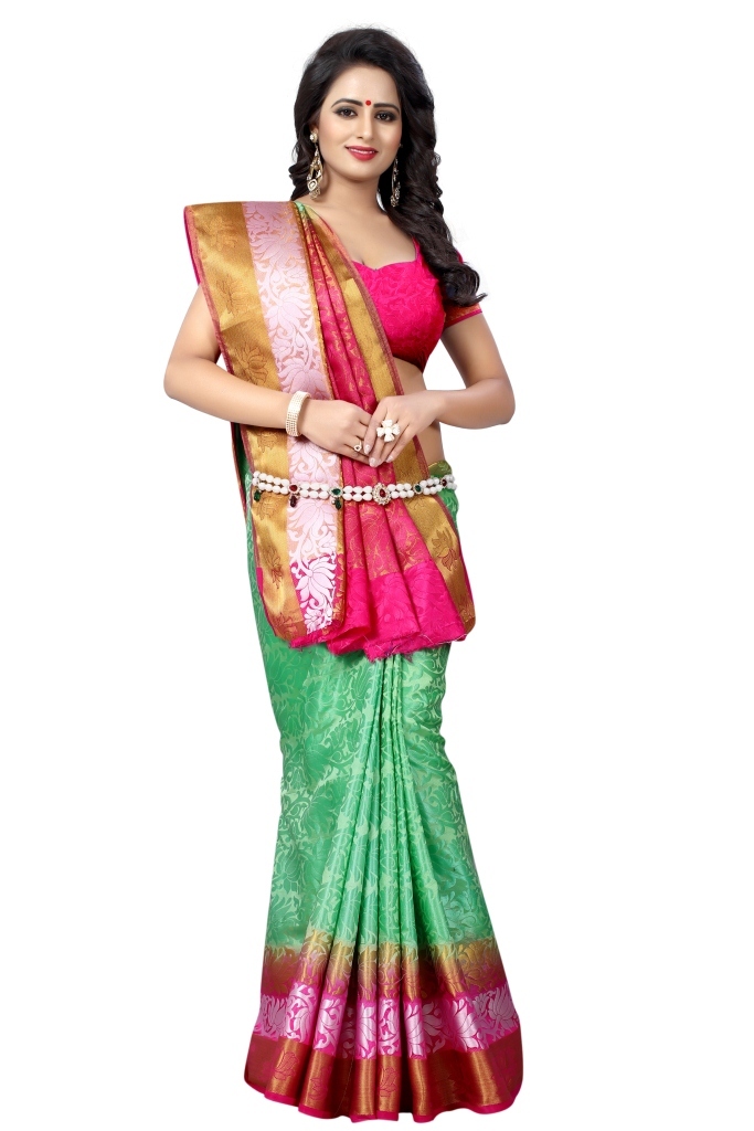 New Printed Cotton Silk Saree