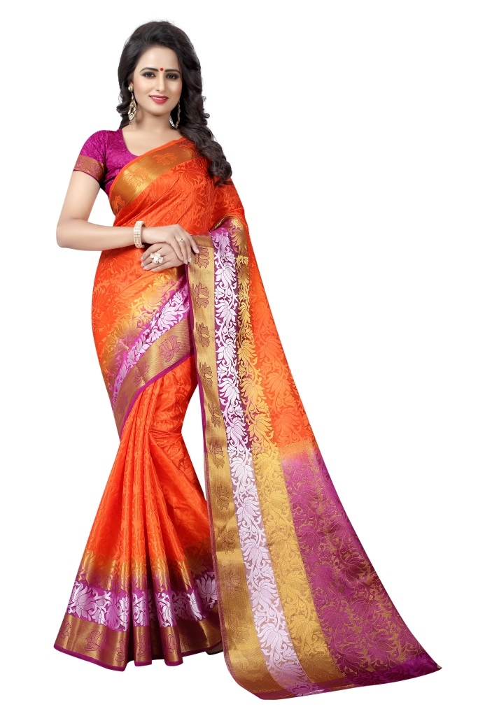 New Printed Cotton Silk Saree