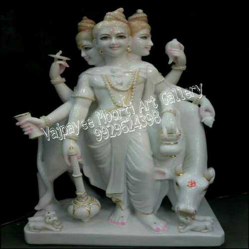 Outdoor Marble Dattatreya Statue
