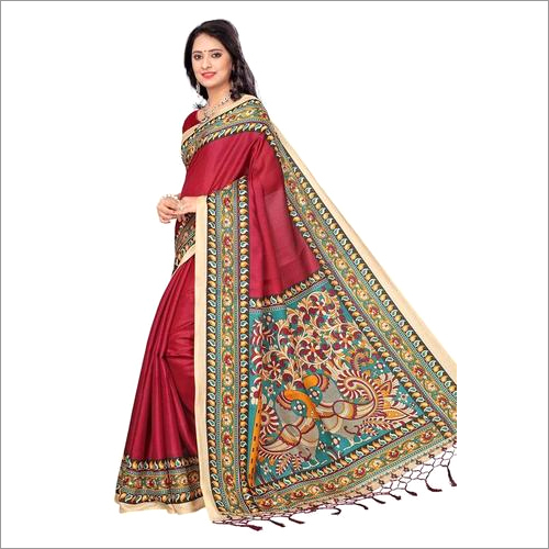 Fancy Print Silk Saree