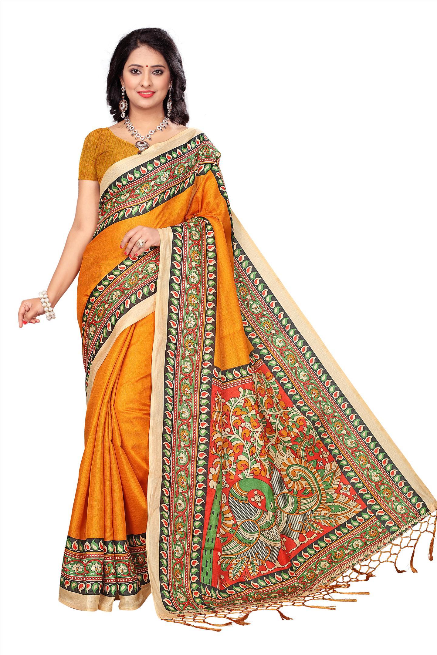 Fancy Print Silk Saree