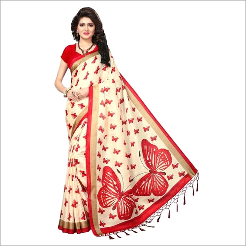 Fancy SIlk Saree with Butterfly Design