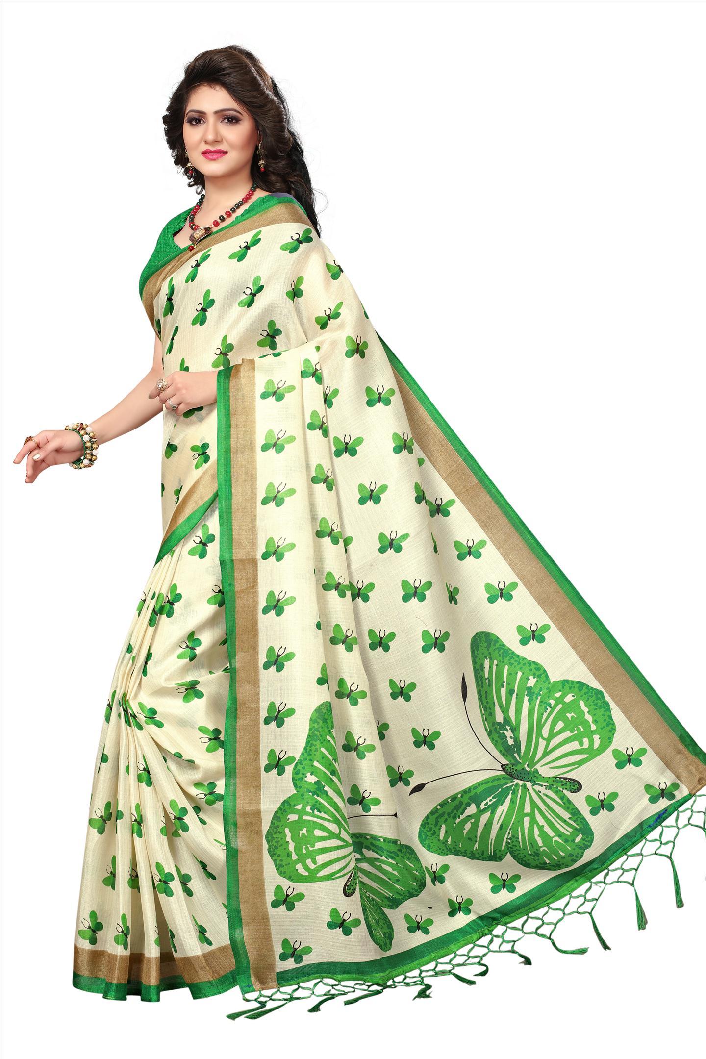 Fancy SIlk Saree with Butterfly Design