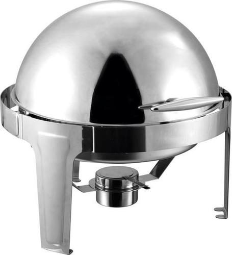 ROUND CHAFING DISH - Stainless Steel, 5 Liter Capacity, Elegant Design for Food Presentation