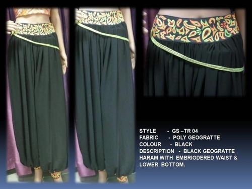 Black Geogratte Harm With Embriodered Waist