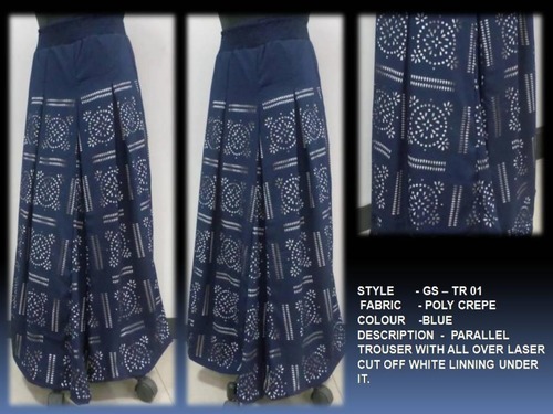 Parallel Trouser With All Over Laser Cut Linning