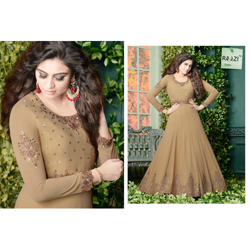 Light Brown Ladies Designer Ethnic Gown
