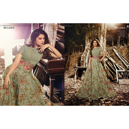 Light Green Ladies Ethnic Gown