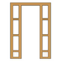 Wooden Door Frame With Window Frame